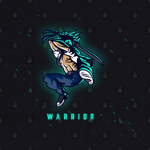 Warrior/ Ninja/ fighter/ Sword by Eva Wolf
